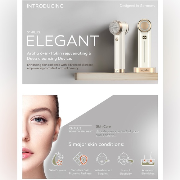 Titanium Ion Skincare Enhancer & Silicone Sonic Face Scrubber (1 Beige, 1 Black) - Picture 8 of 13